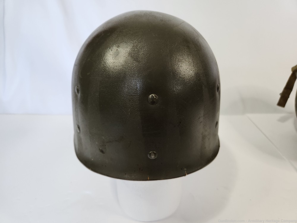WWII US M1 Helmet Tenth Mountain Division & Liner-img-12