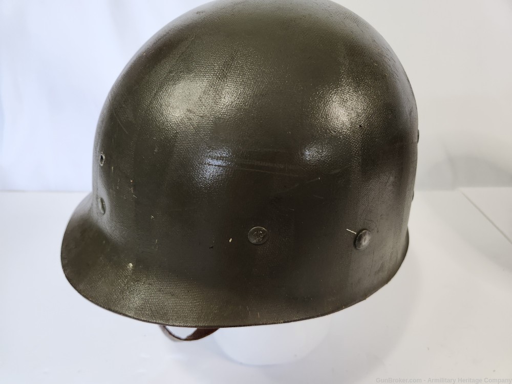 WWII US M1 Helmet Tenth Mountain Division & Liner-img-11