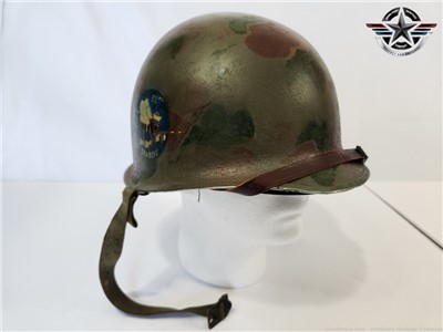 WWII US M1 Helmet Navy Seabees & Liner
