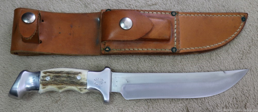 Quality RH Ruana 7" fixed blade hunting knife M marked Bonner MT -img-0