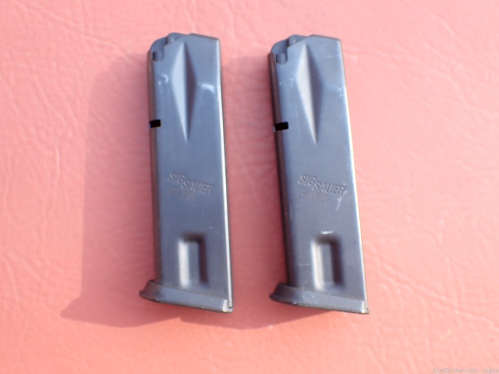(2 TOTAL) SIG SAUER P228 9MM FACTORY 13RD MAGAZINE ZIPPER BACK GERMANY-img-0