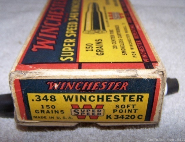 Full Box of Winchester 348 Super Speed 150 Grain-img-1