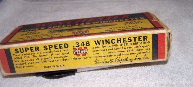Full Box of Winchester 348 Super Speed 150 Grain-img-2
