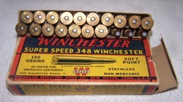 Full Box of Winchester 348 Super Speed 150 Grain-img-3