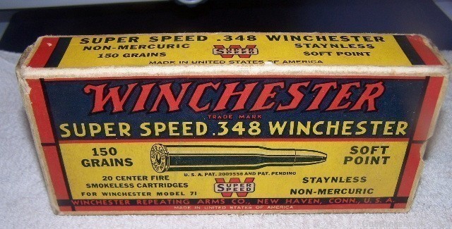 Full Box of Winchester 348 Super Speed 150 Grain-img-0