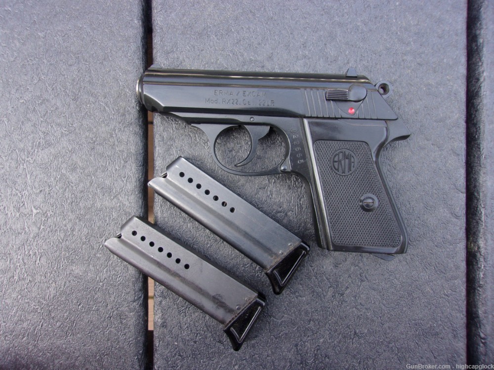 ERMA Excam RX22 .22lr 3.25" Semi Auto Pistol Looks Like Walther PPK $1START-img-3