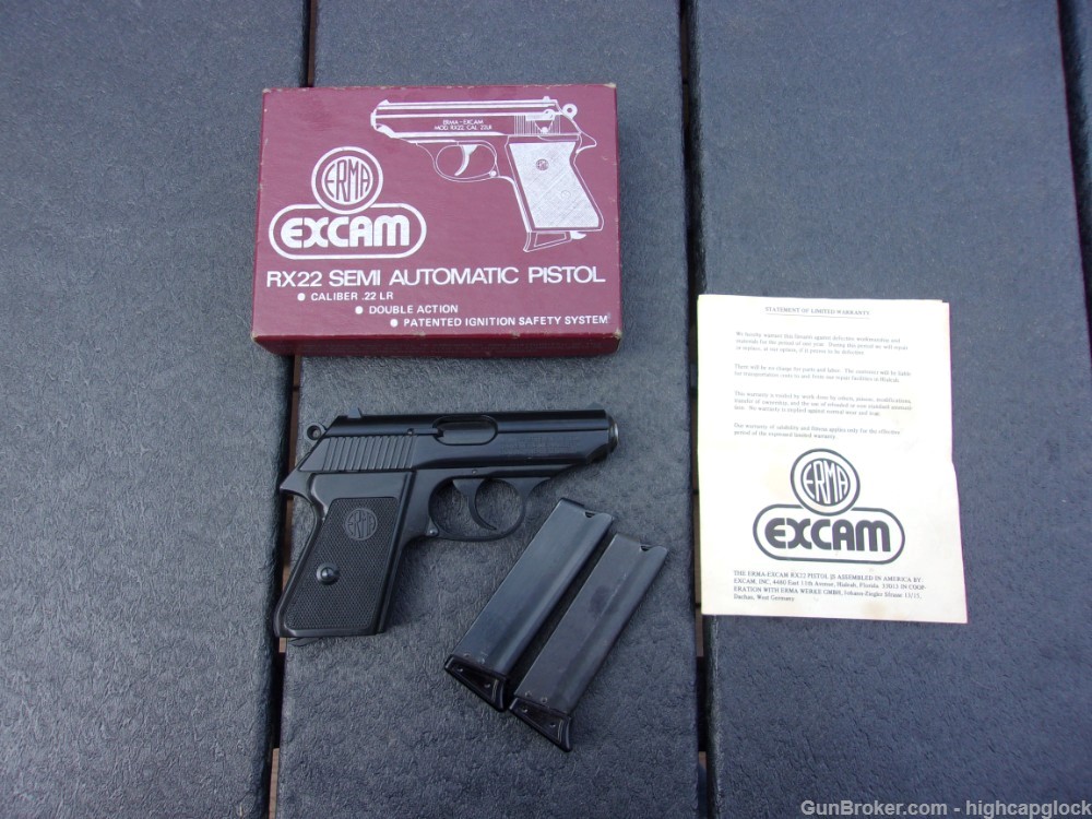 ERMA Excam RX22 .22lr 3.25" Semi Auto Pistol Looks Like Walther PPK $1START-img-18