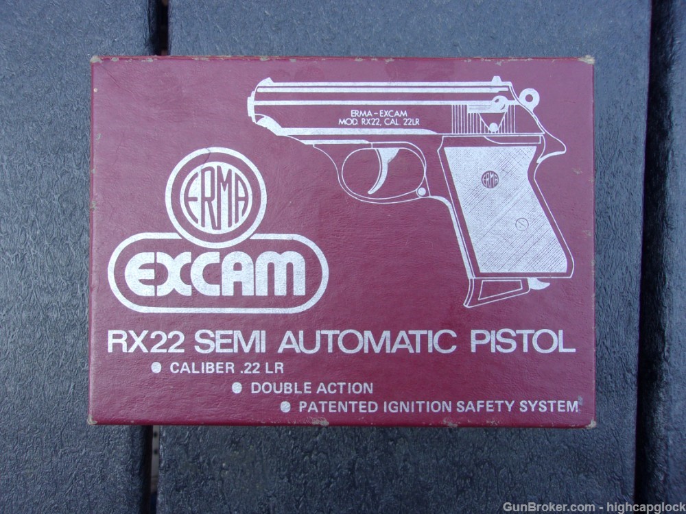 ERMA Excam RX22 .22lr 3.25" Semi Auto Pistol Looks Like Walther PPK $1START-img-16