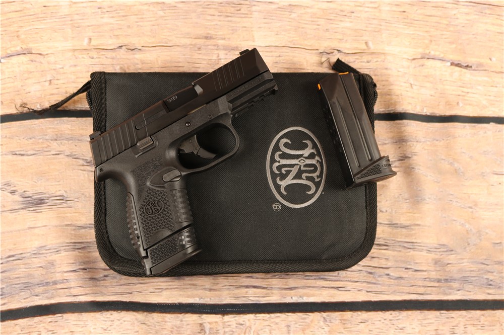 FN 509 Compact 9mm 3 ¾" Barrel SoftCase 1 12 Round Mag 1 15 Round Mag-img-0
