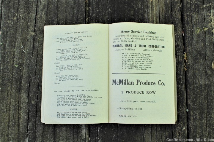 WWI 82nd Division Official Camp Gordon Song Book-img-14