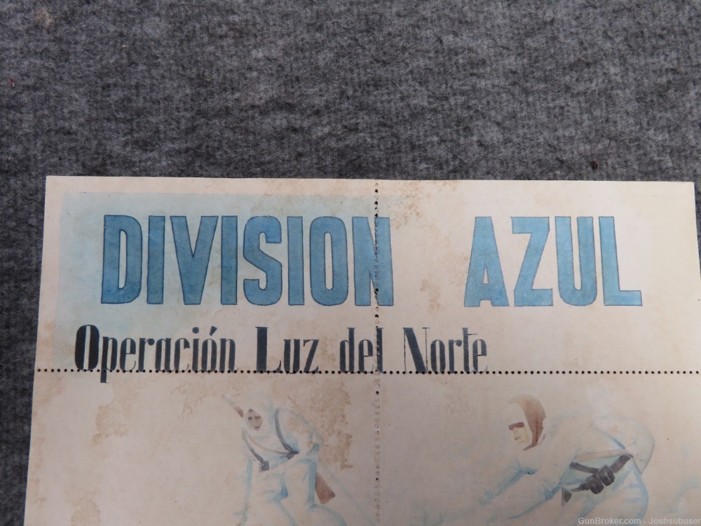 WWII SPANISH RATION COUPONS SHEET-BLUE DIVISION IN RUSSIA-SKI TROOPS-img-1