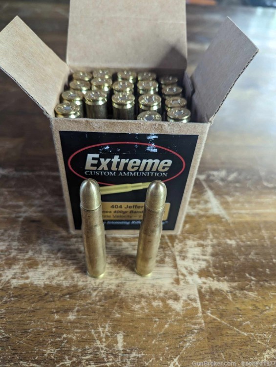 Hendershot Extreme Custom Ammo .404 Jeffery Barnes Banded Solids NR Penny!-img-1