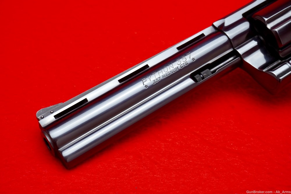 1977 Colt Python 6" Factory Royal Blue .357 Magnum *CULINA CUSTOM GRIPS*-img-1