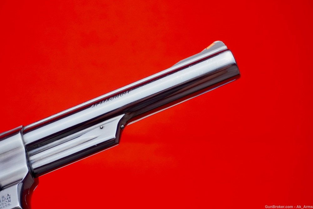 Desired Smith & Wesson 57 No Dash .41 Mag Blue 6" In Presentation Case!-img-9