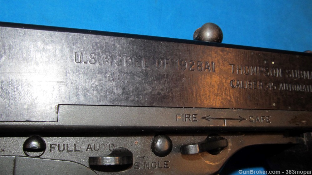 Beautiful 1928 A1 Thompson smg Display Real Parts Solid Aluminum Receiver-img-8