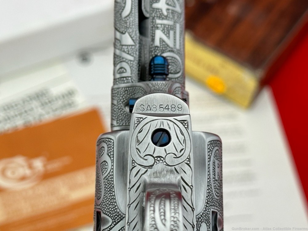COLT SAA 357 MAG 7.5" FRENCH GREY|KELLY LASTER CATTLE-BRAND MASTER ENGRAVED-img-33