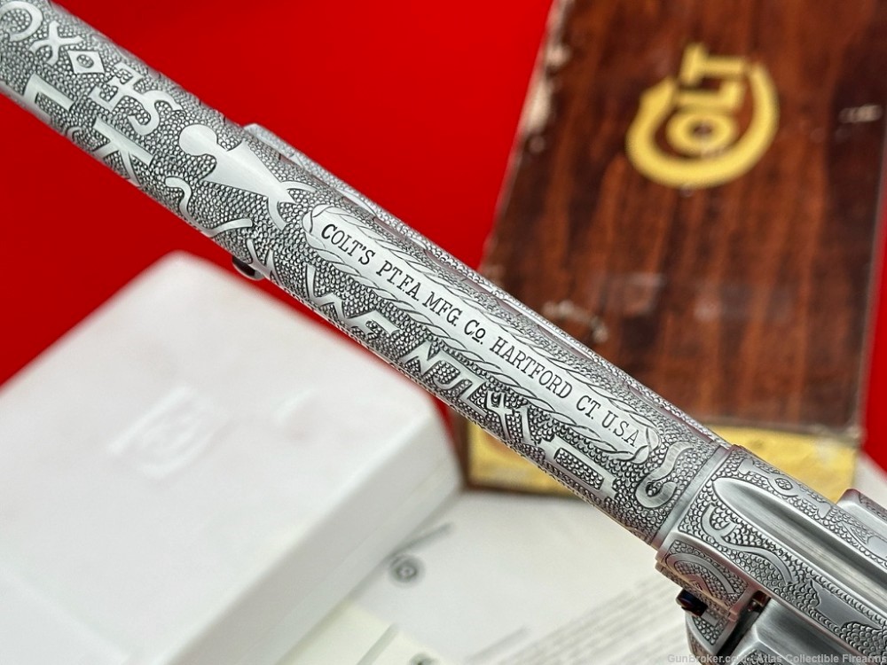 COLT SAA 357 MAG 7.5" FRENCH GREY|KELLY LASTER CATTLE-BRAND MASTER ENGRAVED-img-20