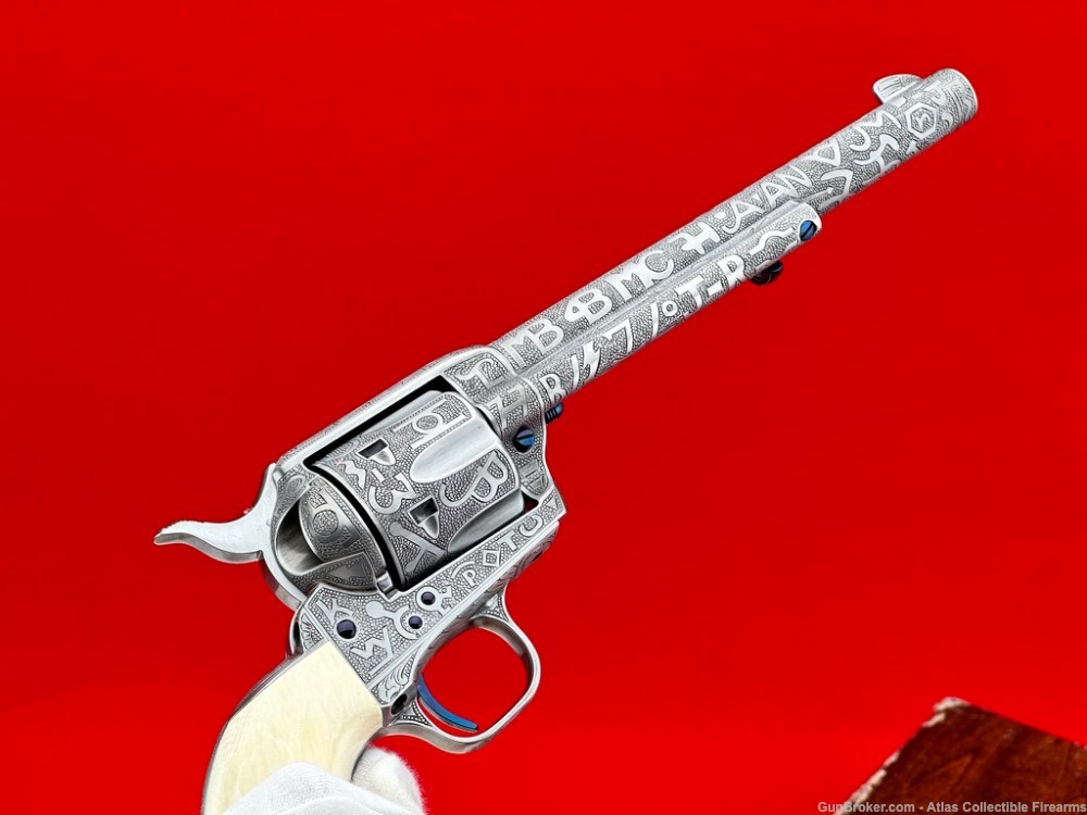 COLT SAA 357 MAG 7.5" FRENCH GREY|KELLY LASTER CATTLE-BRAND MASTER ENGRAVED-img-24