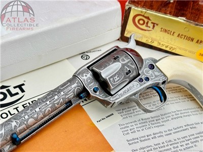 COLT SAA 357 MAG 7.5" FRENCH GREY|KELLY LASTER CATTLE-BRAND MASTER ENGRAVED