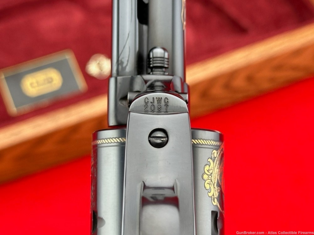JOHN WAYNE Colt SAA 45 Colt 4.75" Royal Blue *FACTORY ENGRAVED & IVORY* NIB-img-16