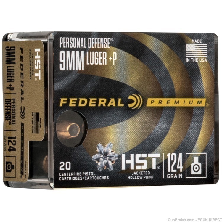 Federal Premium HST 9mm 124gr Jacketed Hollow Point - 20rd-img-0