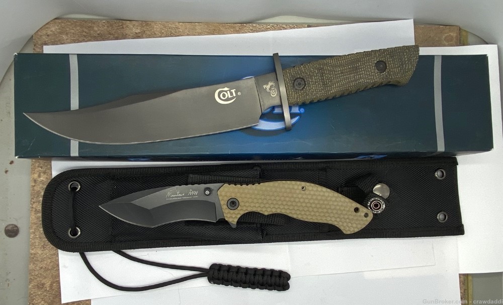 Colt CT1T Tactical Bowie Knife-Mountain Man Tim Guraedy Combo Set-img-0