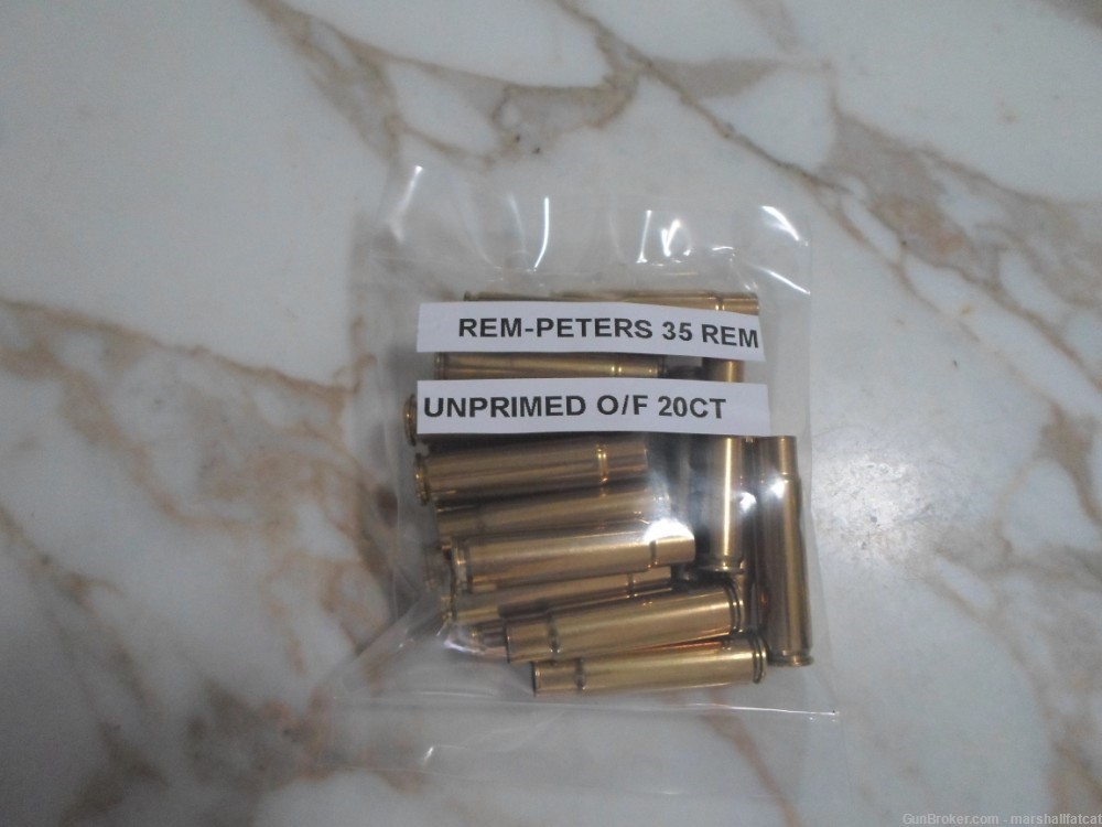 Remington-Peters 35 Remington Unprimed Once Fired Brass 20ct-img-0