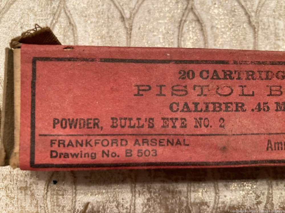 Frankford Arsenal WW1 WW2 Colt 1911 1911A1 .45 Pistol Five 20 Rnd  Boxes-img-3