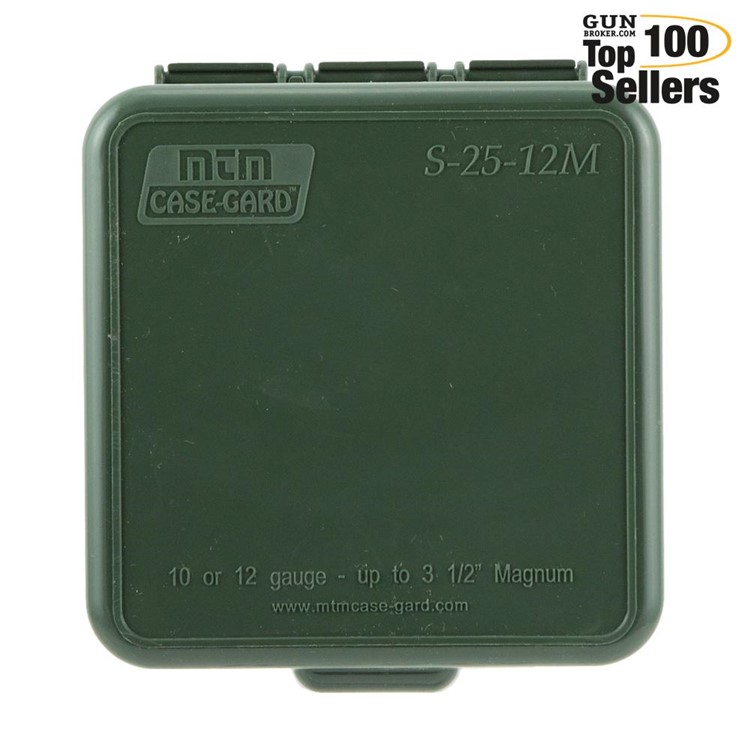 MTM Flip-Top 10 12 Ga Up to 3.5in 25 Rd Forest Grn Shotshell Box S25-12M-11-img-0