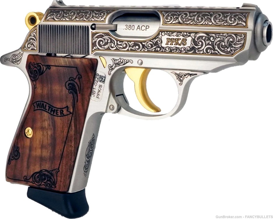 NEW, WALTHER PPK/S EXQUISITE 380 AUTO 3.3'' 7-RD SEMI-AUTO, PENNY START-img-0