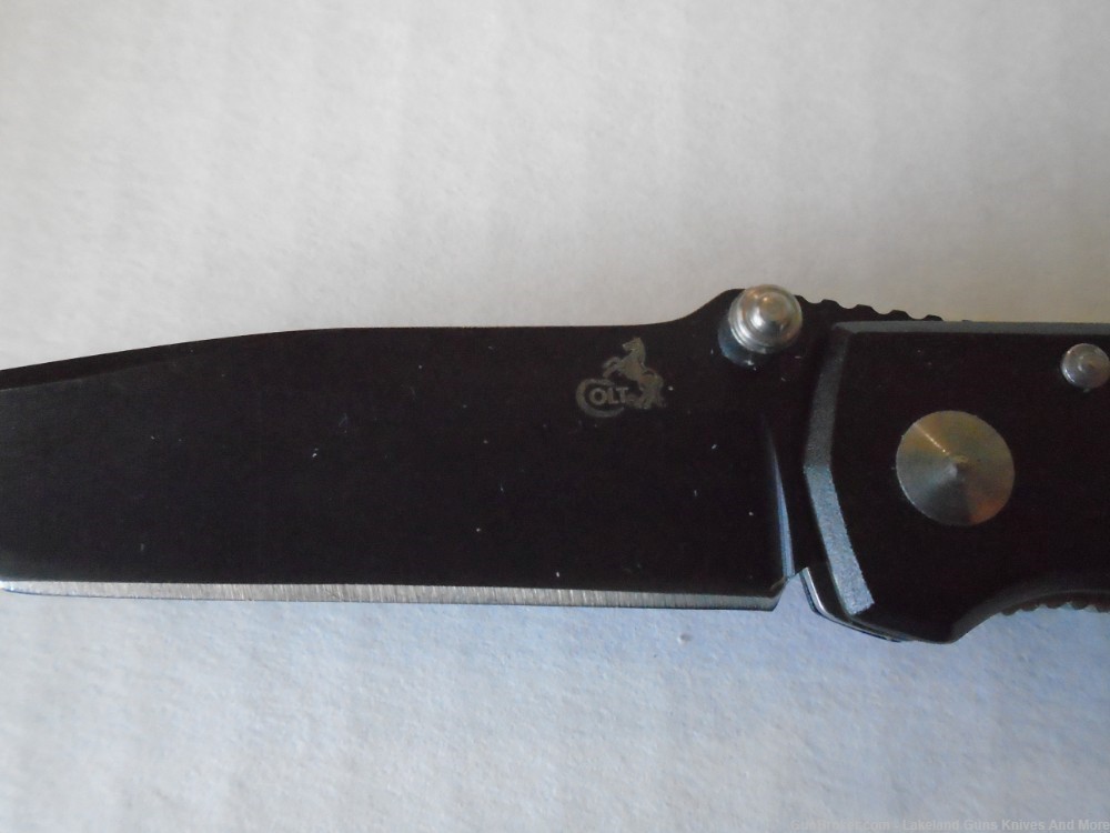 NIB COLT CT358 BLACK FOLDING TACTICAL KNIFE W/CARABINER CLIP!-img-10
