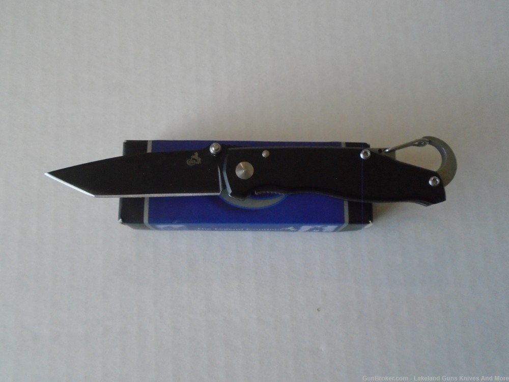 NIB COLT CT358 BLACK FOLDING TACTICAL KNIFE W/CARABINER CLIP!-img-3