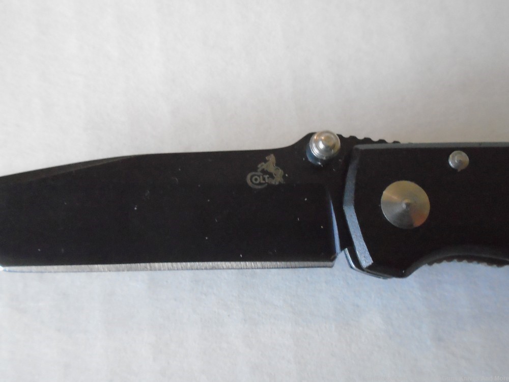 NIB COLT CT358 BLACK FOLDING TACTICAL KNIFE W/CARABINER CLIP!-img-9