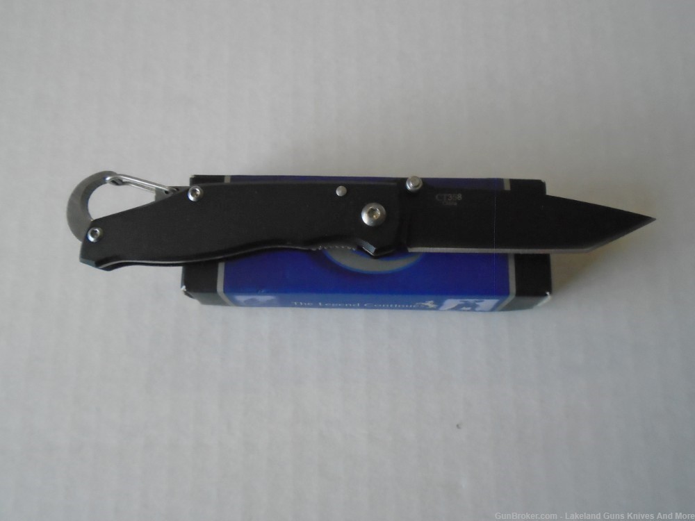 NIB COLT CT358 BLACK FOLDING TACTICAL KNIFE W/CARABINER CLIP!-img-4