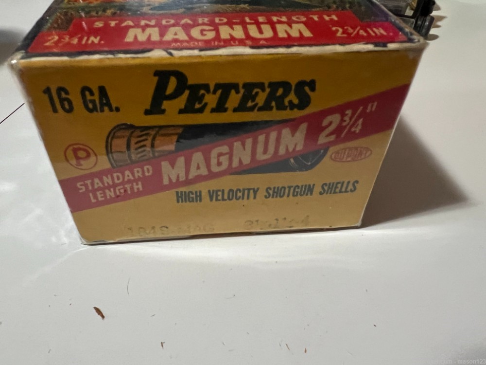 FULL 16 GA RED BAND PETERS MAGNUM DUCK BOX NO 4 SHOT-img-1