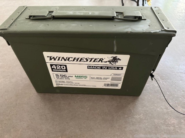 Winchester, M855, 556NATO, 62 Grain, Full Metal Jacket (Green Tip),420 Rnds-img-1