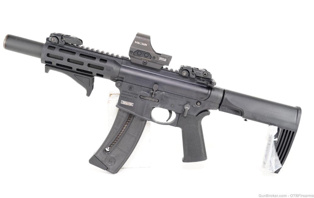 Smith & Wesson MP15-22 Integrally Suppressed .22 LR Braced Pistol-img-0