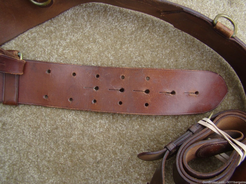 Excellent U.S. Army Sam Browne double back strap belt 1911 attachers 1922-img-8