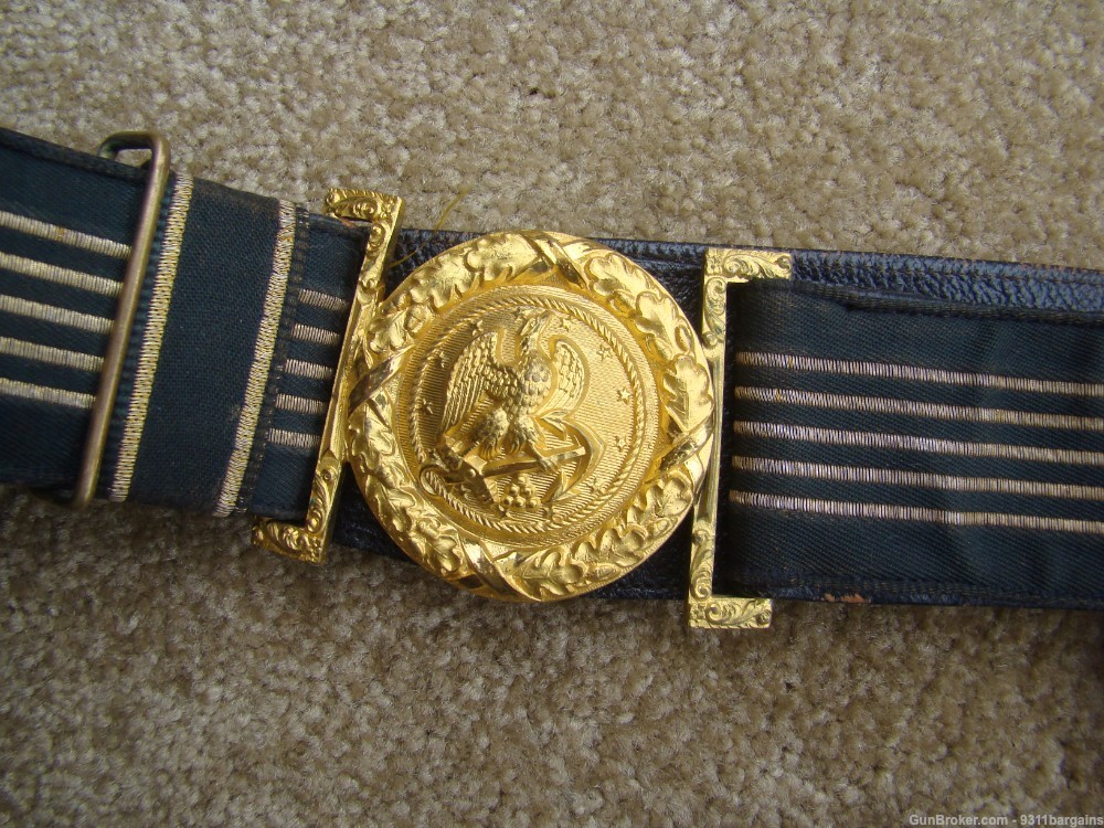 Nice U.S. Navy Officers dress sword belt 1890-1930-img-1