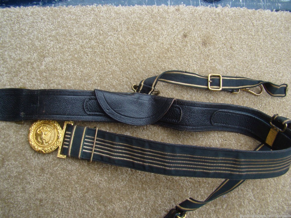 Nice U.S. Navy Officers dress sword belt 1890-1930-img-2