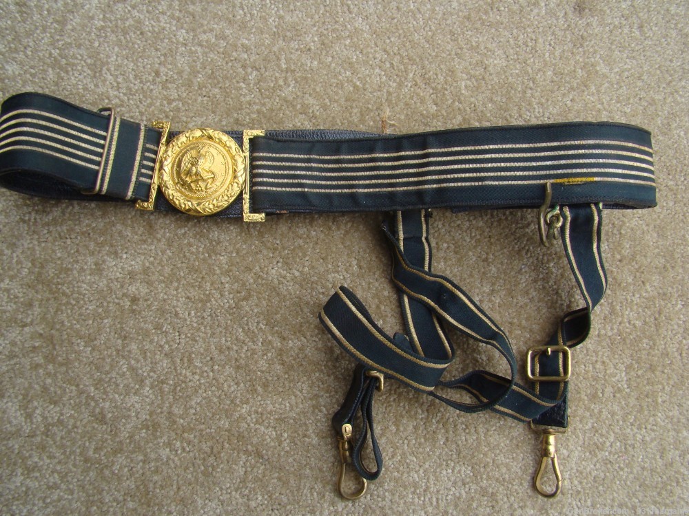 Nice U.S. Navy Officers dress sword belt 1890-1930-img-0