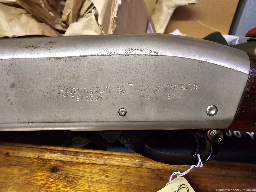 Remington 870 wingmaster 12ga 2 3/4" Nickel Plated *Rare Find*-img-3