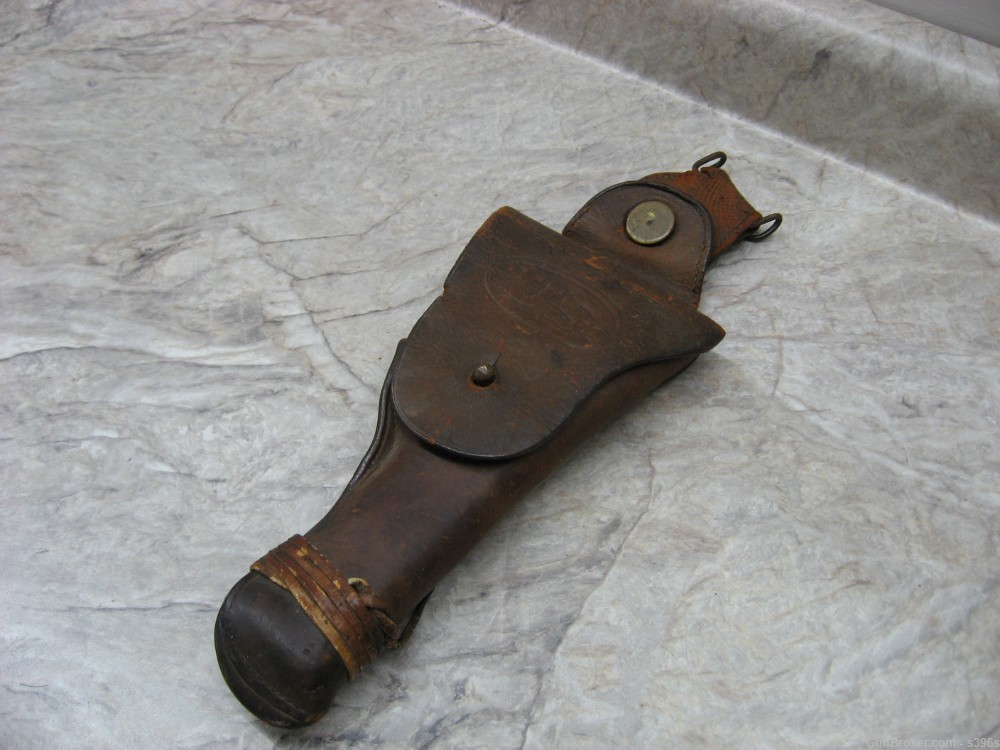 US Army WW1 Cavalry Colt 1911 45 M-1912 Swivel Leather Pistol Holster -img-0