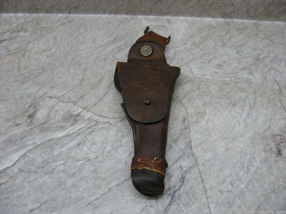 US Army WW1 Cavalry Colt 1911 45 M-1912 Swivel Leather Pistol Holster -img-1