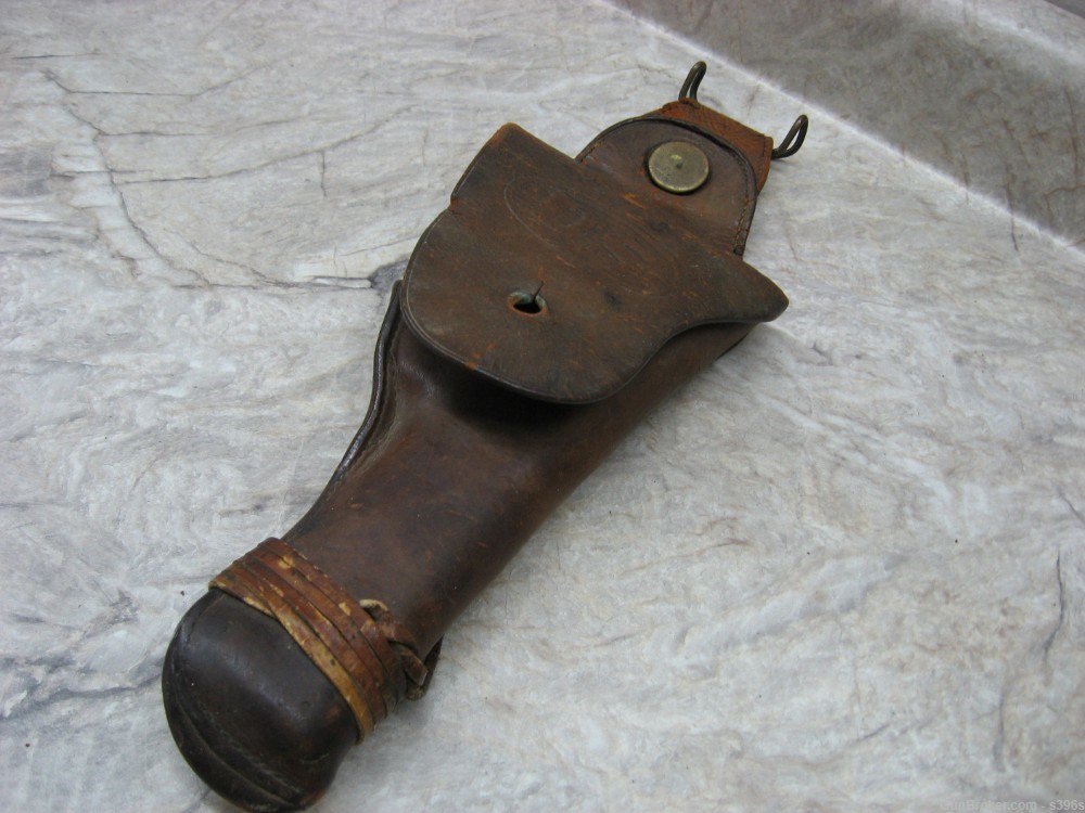 US Army WW1 Cavalry Colt 1911 45 M-1912 Swivel Leather Pistol Holster -img-6