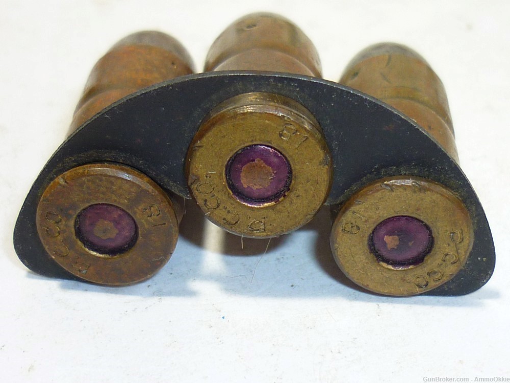 3rd - WW1 .45 ACP ORIGINAL AMMO ON MOON CLIPS - M1917 Revolver - 45acp 1918-img-16