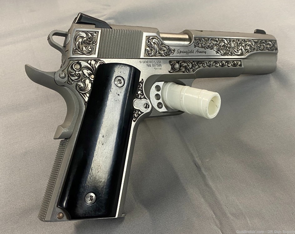 SPRINGFIELD 1911 GARRISON 45ACP 5" 7RD TYLER GUN WORK ENGRAVED PX9420STGW-img-3