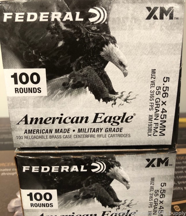 Federal American Eagle 5.56 Nato XM193 55gr 200 rounds -img-1