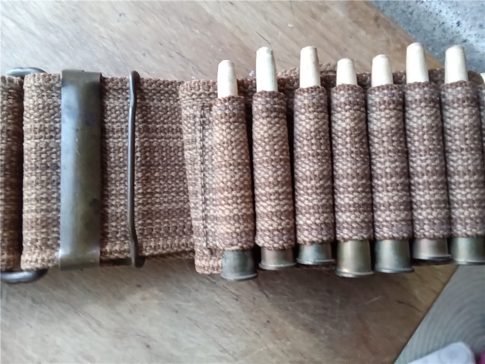 Vintage woven Cartridge belt-45 loops-3" high-antique-un-named-img-2