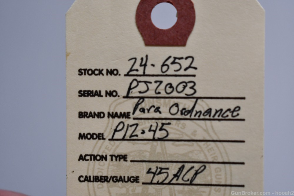 Para Ordnance P12-45 Semi Auto Pistol Double Stack 45 ACP 3 1/2"-img-1